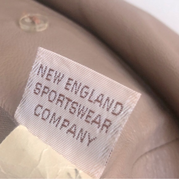 Leather[Carmel California] Vintage Soft Leather Gold Button 3/4 Sleeve MCMod - Picture 6 of 12